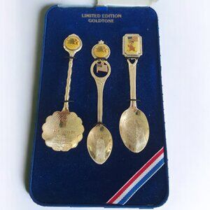 1984 Olympics XIII Limited Edition Los Angeles Gold Tone Spoon Set